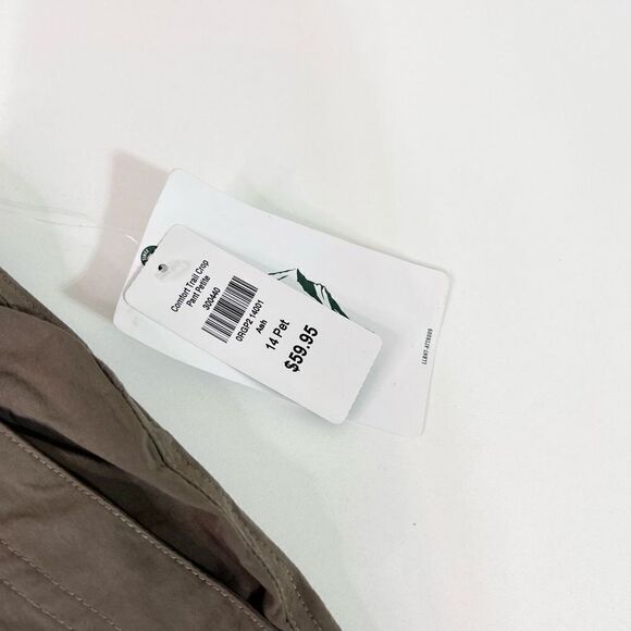 L.L. Bean Shorts Womens 14P Gray Comfort Trail Crop Pants NWT - Picture 3 of 13